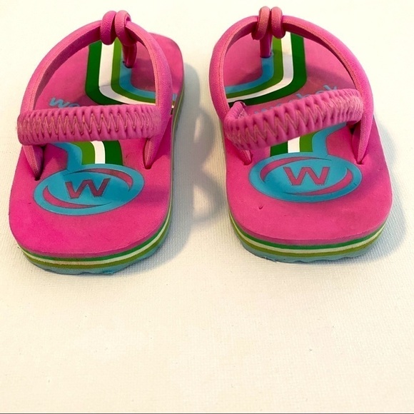Weebok by Reebok Cute Comfy Baby Girl Flip Flops Lightweight Summer Sandals Pink - Picture 3 of 9